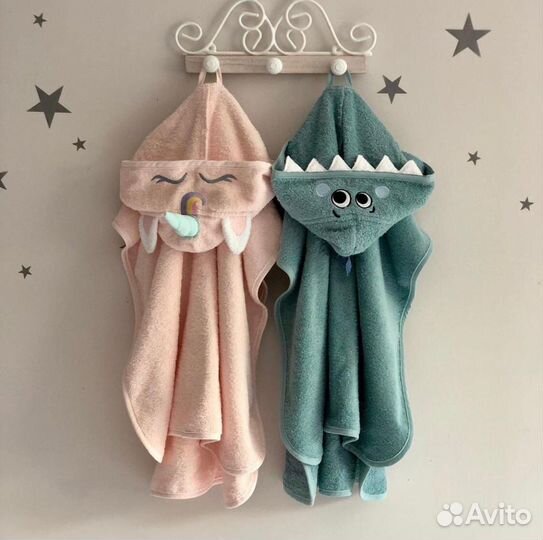 Важно Полотенце пончо детское для бассейна ванны