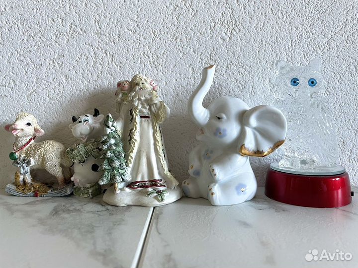 Сувениры фигурки животные дед мороз