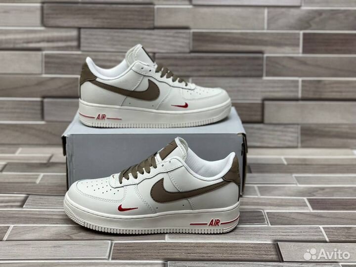 Кроссовки Nike Air Force 1 Premium White Brown