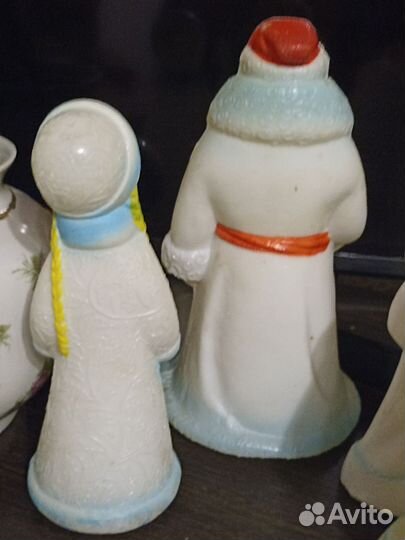 Дед мороз и снегурочка СССР пластик