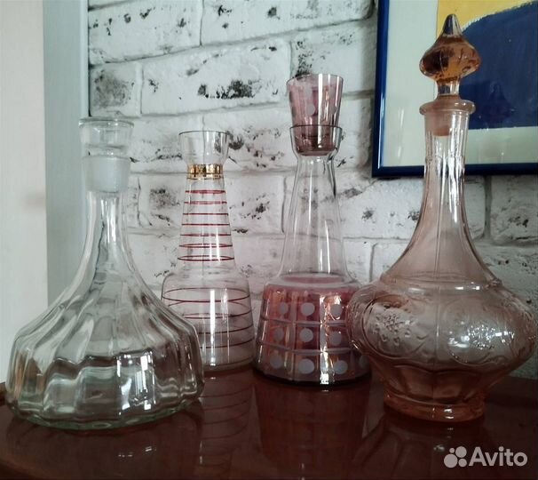 Бокалы: хрусталь, Европа 1950-е гг; Штофы