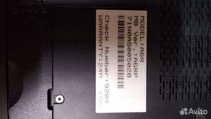 Ноутбук asus A6R