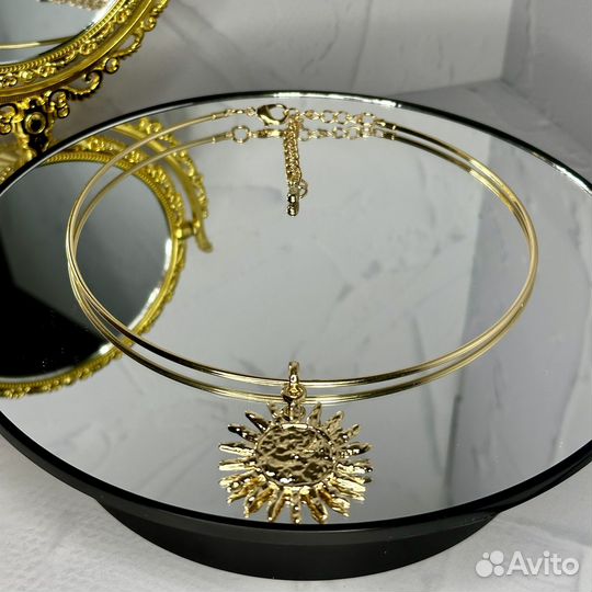 Колье чокер как в Pinterest под золото бижутерия