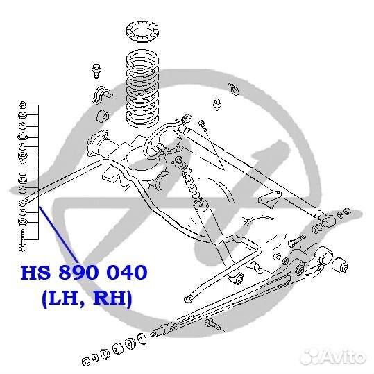Тяга стабилизатора зад прав / лев