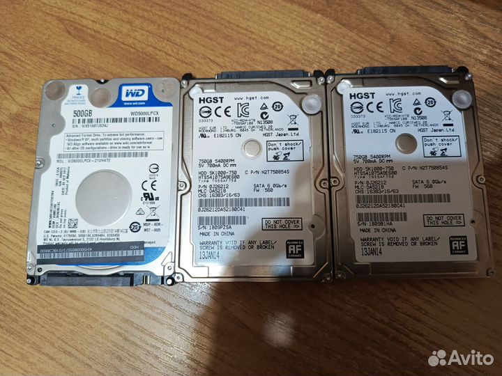 Жесткие диски для ноутбуков на 750 гб