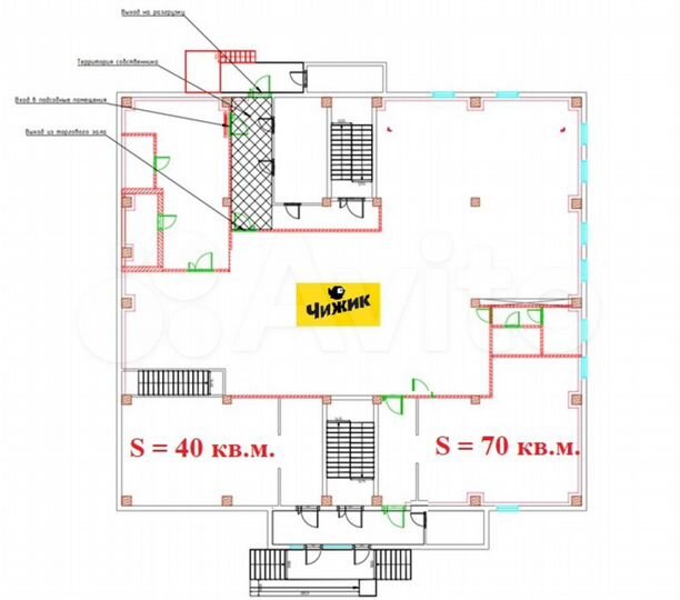 Сдам торговое помещение, 40 м²