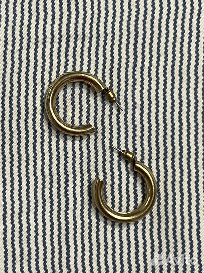 Золотые серьги бижутерия