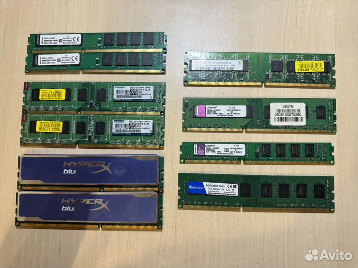 Оперативная память DDR3/DDR2 2/4/8GB
