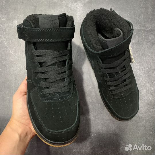 Кроссовки зимние Nike Air Force 1 mid с мехом