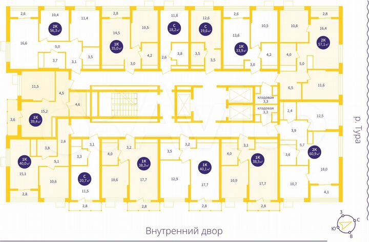 Квартира-студия, 19,6 м², 3/18 эт.