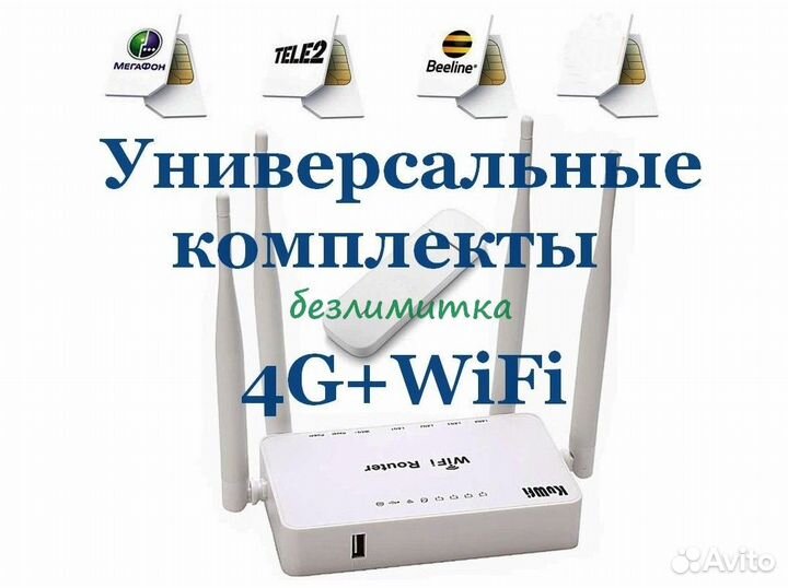 Модем для любого интернета.Есть с WiFi,безлимит