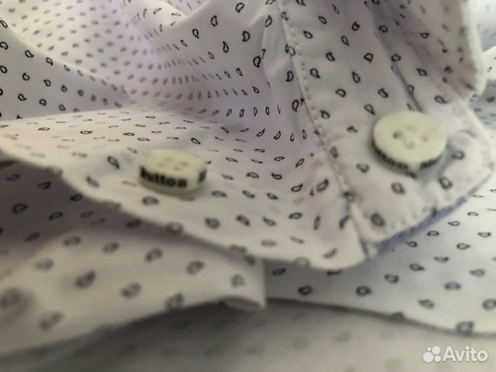 Рубашка белая мужская р. 164 с длинным рукавом