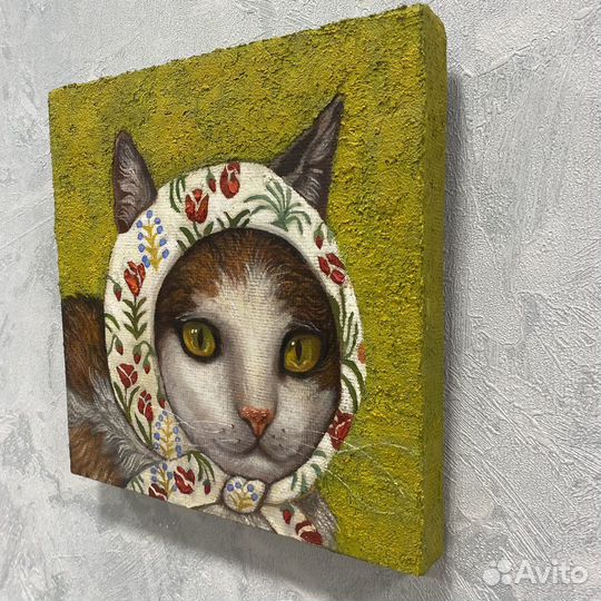 Картина маслом кошка