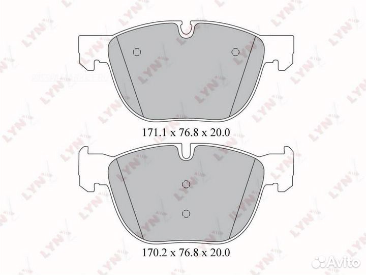 Lynxauto BD-1417 Колодки тормозные дисковые перед