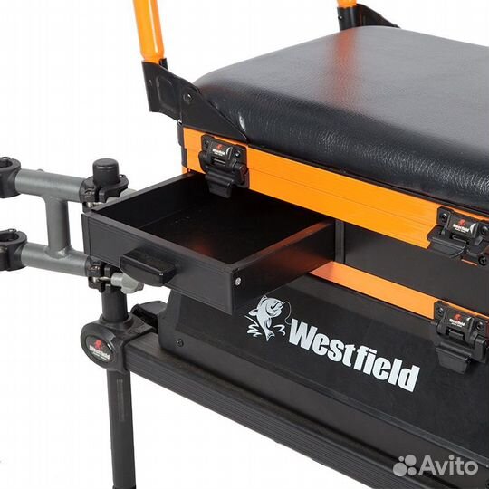 Стул рыболовный с ящиком (со спинкой) 