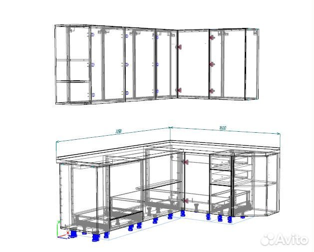 Проектирование мебели в Bazis мебельщик