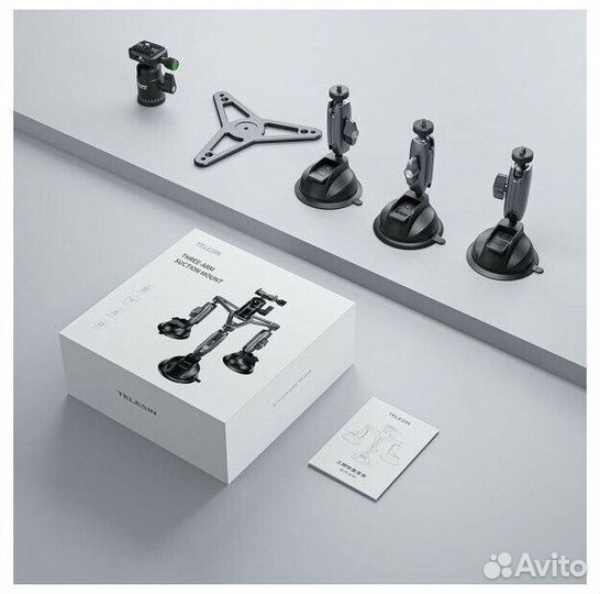 Тройная присоска на стекло Telesin