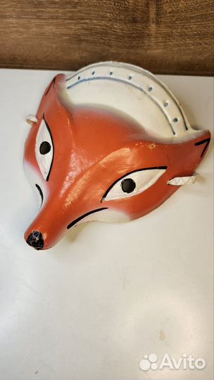Маска Новогодняя карнавальная.СССР. Лиса. Картонаж