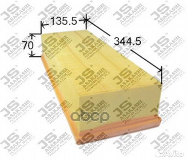 Фильтр воздушный A0348 JS Asakashi