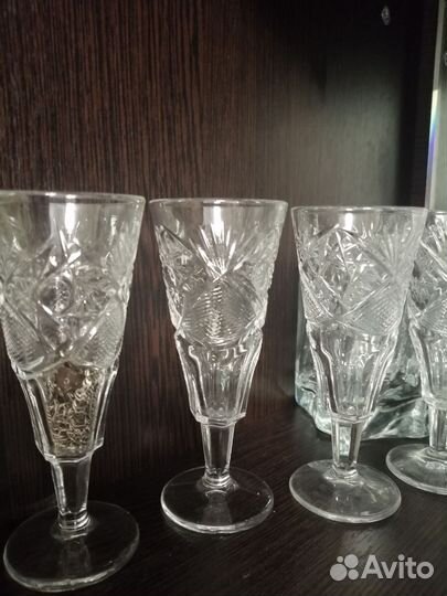 Хрустальные рюмки на ножке СССР
