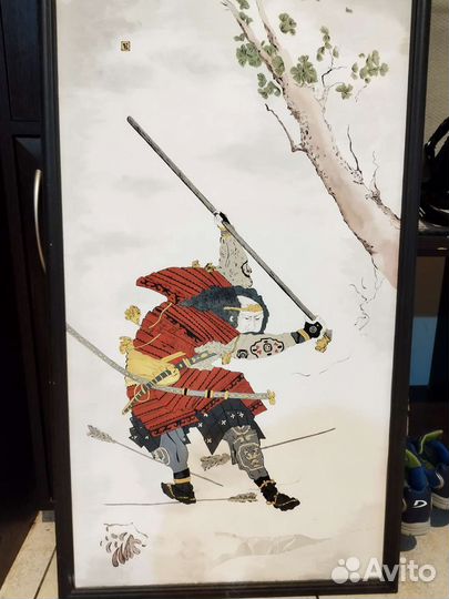 Картина в раме (бумага, акрил)