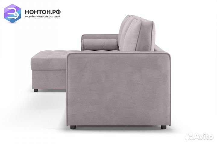 Диван угловой тик-так Модо серо-бежевый