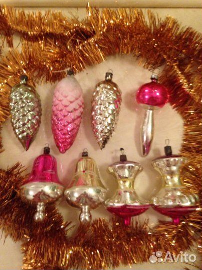 Игрушки елочные винтаж