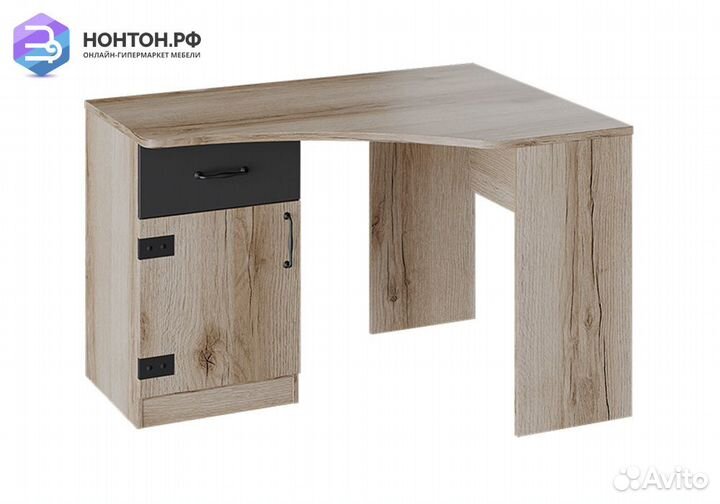 Угловой письменный стол Окланд фон черный / дуб де