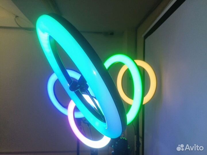 Цветные Кольцевые Лампы