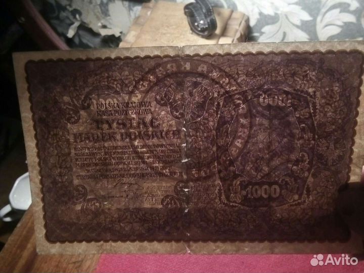 Польша /банкнота 1.000 злотых 1919 год/F