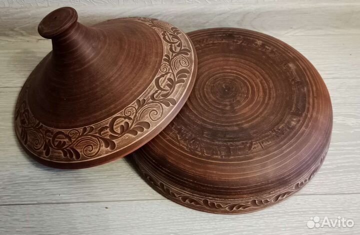 Тажин Сковорода из глины 2шт