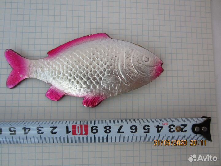 Елочная игрушка рыба рыбка картон