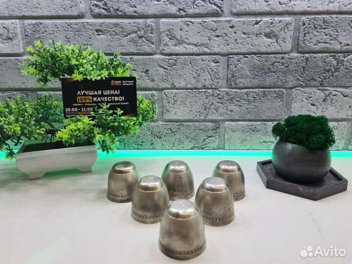 П.5586 Рюмки серебро 925 проба 6 штук 193.9 гр