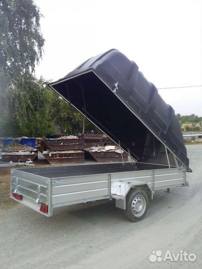 Прицеп лав 3.5*1.5 метра R-14 с крышкой jaxal