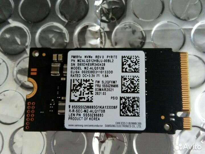 SSD m2 PM991a 512 gb