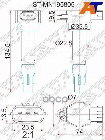 Катушка зажигания mitsubishi ASX 10/lancer X 0