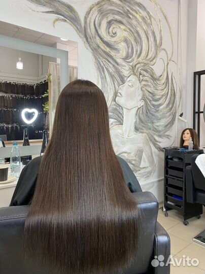 Кератиновое выпрямление волос