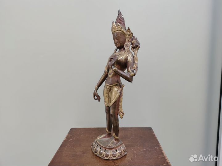 Парвати божество скульптура бронза Индия 42 см