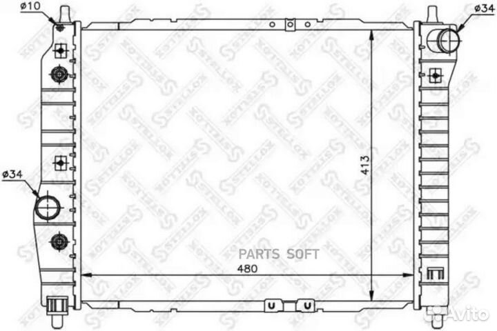 10-25323-SX радиатор системы охлаждения\ Chevrolet