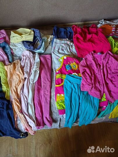 Вещи пакетомдля девочки с 68 по 110 размер