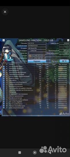 Жесткий диск 2,5 для ноутбука 250Гб