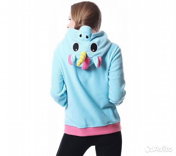 Толстовка Кигуруми FunFur Единорог Пегас Голубой M