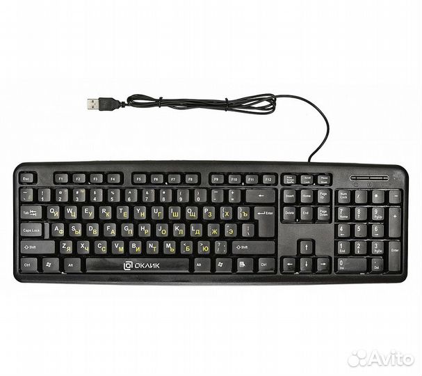 Клавиатура Оклик 130M, черный