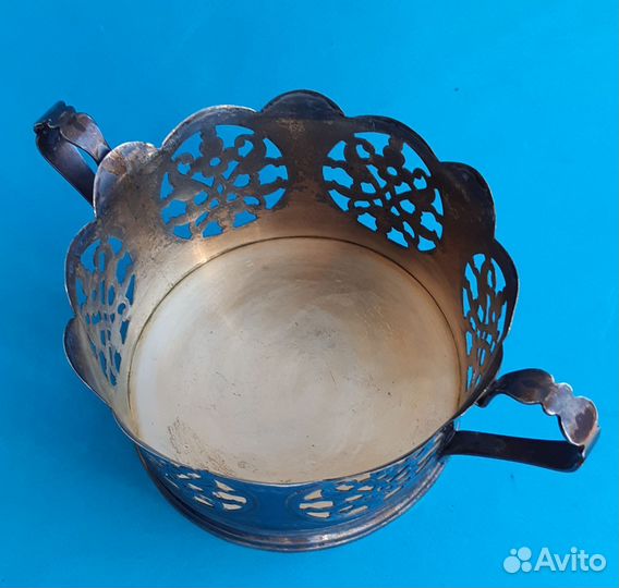 Антикварная серебряная конфетница 875 пр. СССР