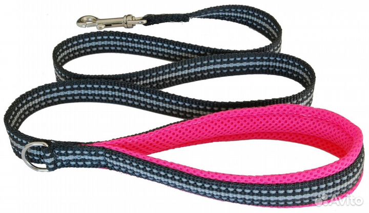 Cortina мягкий светоотражающий поводок, неоновый р