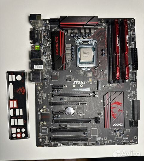 Материнская плата с процессором и озу