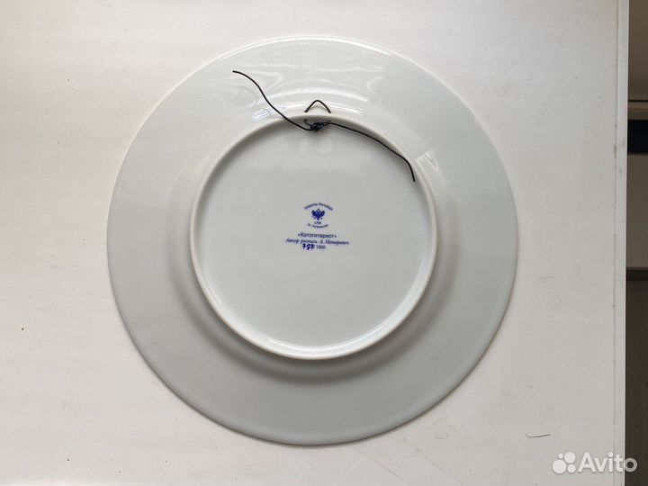 Тарелка фарфоровая на стену лфз ифз Котогитарист