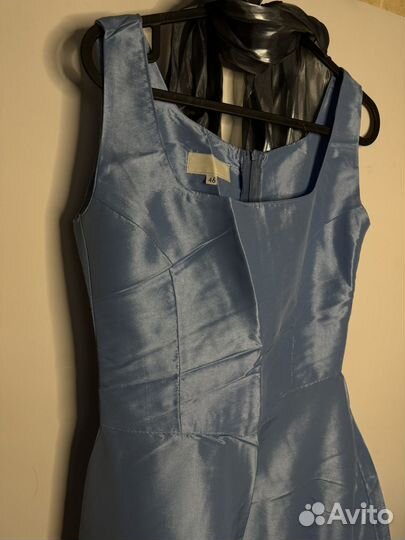 Атласное платье макси М