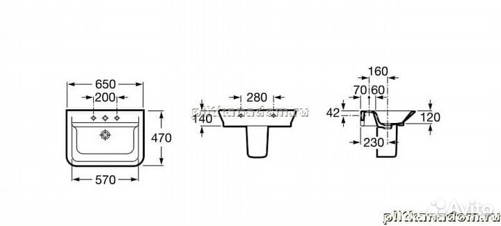 Roca Gap 327473000 раковина 65х47