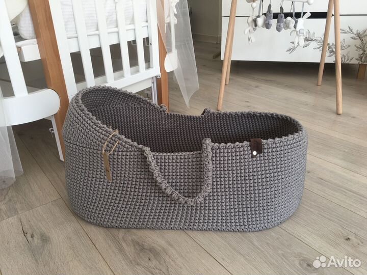 Люлька переноска вязаная комплект постели